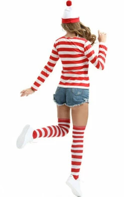 White And Red Striped Shirt Women Costume -Disney Sales media 10557.1682100518