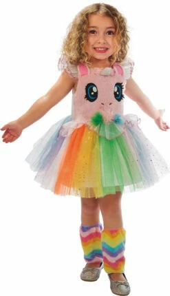 Pink Little Eyes Unicorn Toddler Girl Costume