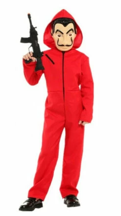 Money Heist Kid Costume With Mask
