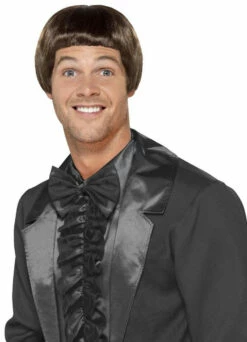 90s Bowl Cut Brown Men Wig