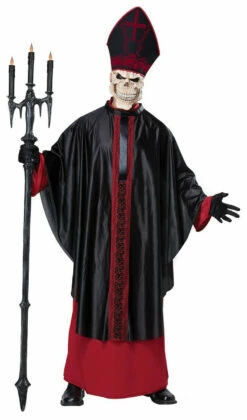 Black Mass Priest Men Costume