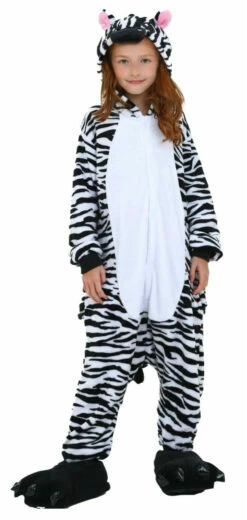 Wild Zebra Kid Onesie Costume