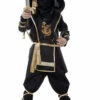 Ninja Black And Gold Kids Deluxe Costume -Disney Sales media 29206.1653602145
