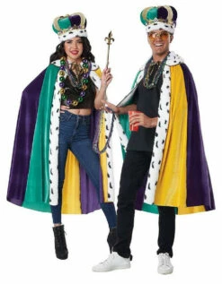 Mardi Gras Cape And Crown Set