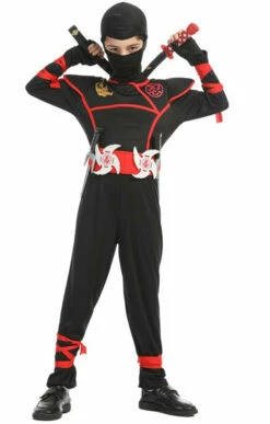 Ninja Black And Red Kids Costume