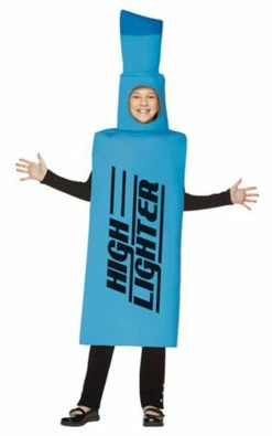 Highlighter Blue Kids Costume