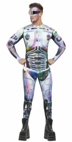 Cyber Space Alien Men Costume