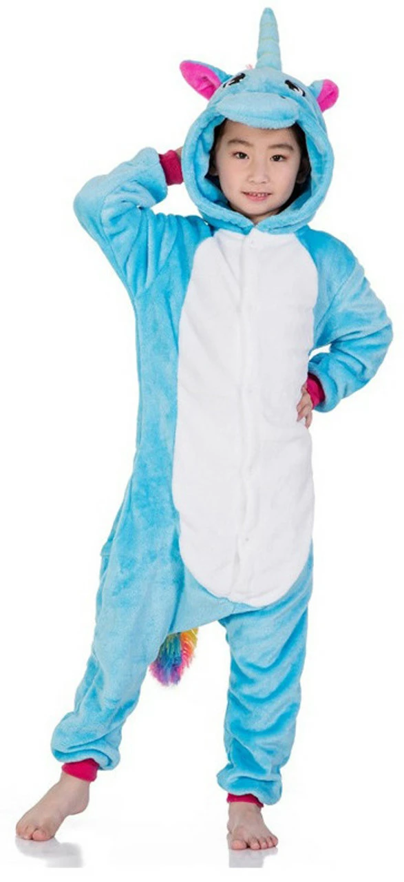 Blue Unicorn Kid Onesie Costume 3 Blue Unicorn Kid Onesie Costume