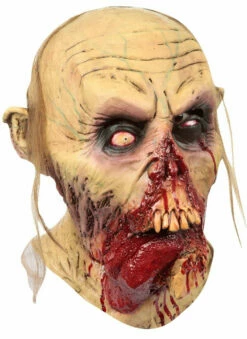Zombie Tongue Out Latex Mask