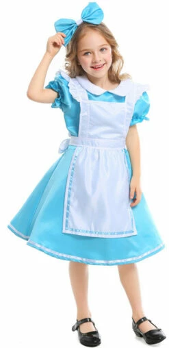 Alice In Wonderland Dress Girls Costume -Disney Sales media 57300.1623863335