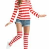 White And Red Striped Shirt Women Costume -Disney Sales media 58149.1682100519