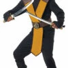 Mortal Combat Master Yellow Ninja Kids Costume -Disney Sales media 58984.1653684538