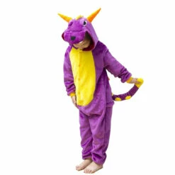 Dragon Spyro Purple Toddler Onesie Costume