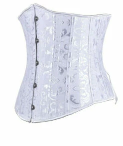 Under Bust White Satin Lace Up Bodyshaper Corset -Disney Sales media 69660.1660251517