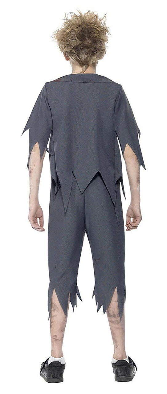 Zombie School Boy Costume Grey 4 Zombie School Boy Costume Grey - Image 2