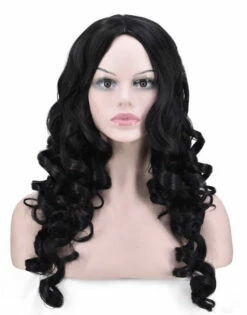 Black Long Wavy Woman Wig