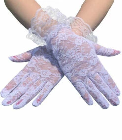 Lady White Lace Gloves