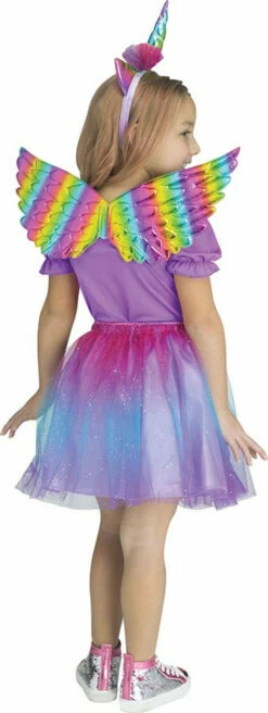 Metallic Rainbow Wings Kids Costume