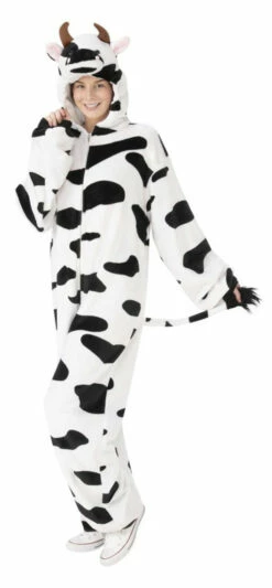 Cow Hooded Jumpsuit Adult Costume