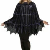 Black Purple Plus Size Spider Web Poncho - A 2 Black Purple Plus Size Spider Web Poncho - A -Disney Sales media 83252.1661974439