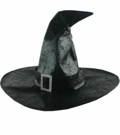 Black Witch Hat With Silver Buckle