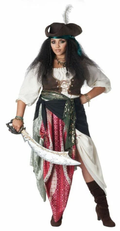 Renaissance Gypsy Pirate Women Plus Costume -Disney Sales media 92621.1653684579