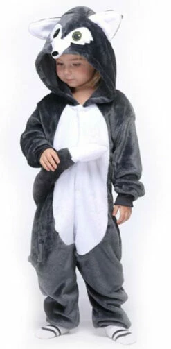 Midnight Wolf Kid Onesie Costume