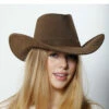 Leatherlike Brown Frontier Hat -Disney Sales media 96785.1661974420