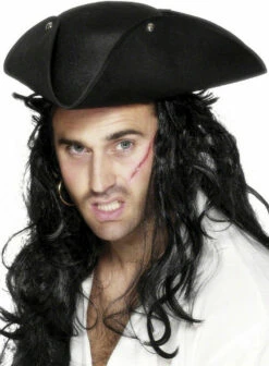 Pirate Tricorn Hat Black