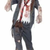 Zombie School Boy Costume Grey