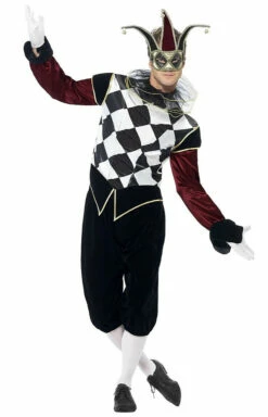 Gothic Venetian Harlequin Man Costume