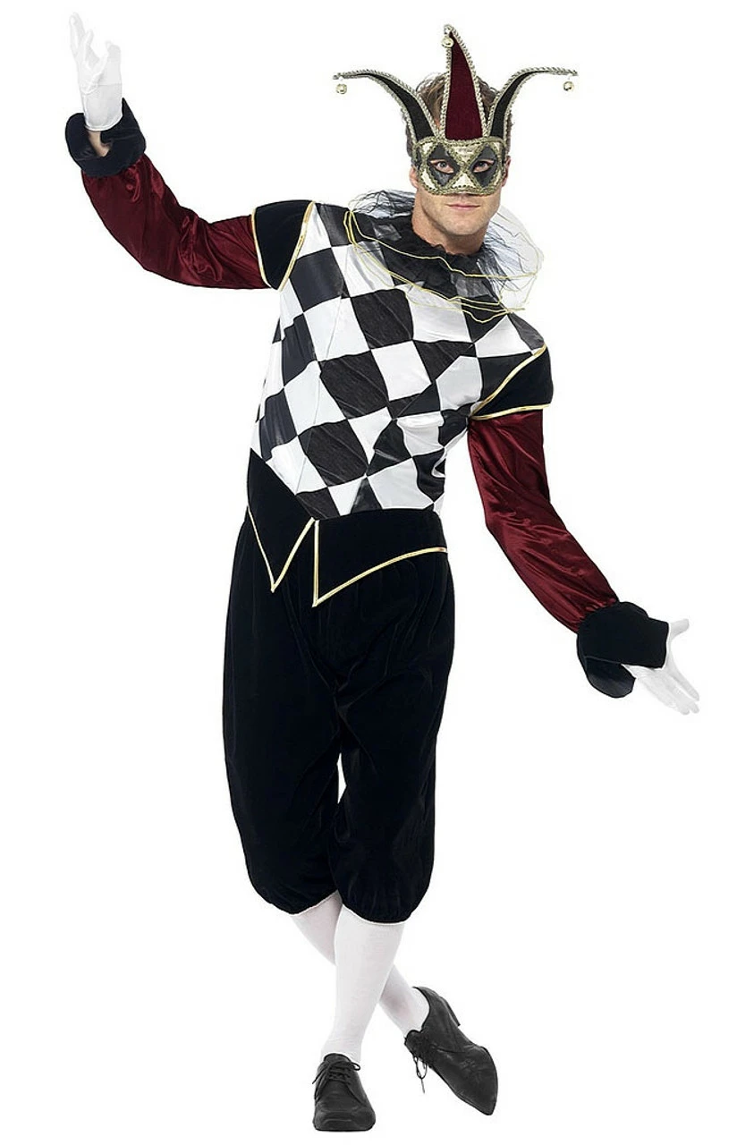 Gothic Venetian Harlequin Man Costume 3 Gothic Venetian Harlequin Man Costume