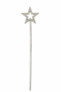 Princess Star Wand Silver With Diamonds