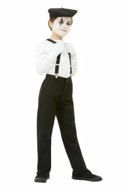 Mime Kit With Beret Gloves Braces