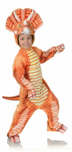 Costume Triceratops Orange Bambin