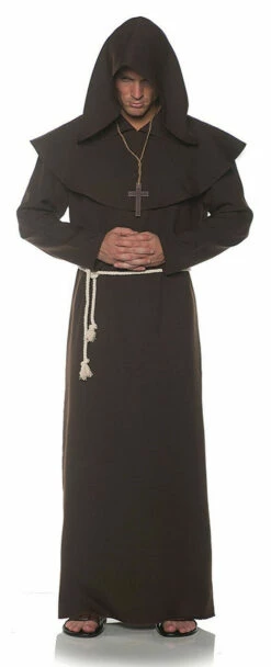 Monk Adult Robe In Brown
