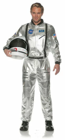 Astronaut Adult Costume In Silver